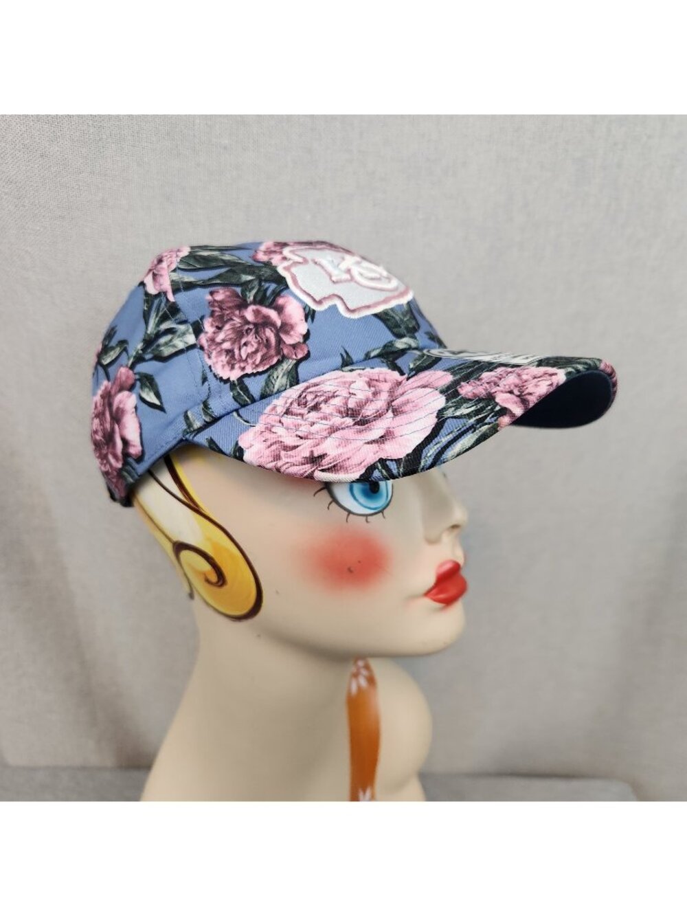 '47 Brand NFL Kansas City KC Chiefs Floral Clean Up Blue Pink Baseball Cap Hat